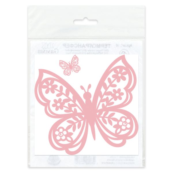 Термоаппликация Gamma Термотрансфер M №05, 1 шт, M-524 Бабочка 11х10.5 см