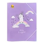 Папка на резинке A5 LRF-07 450 мкм 25 мм, песок, 6 шт, 03-Единорог, Лео LRF-07