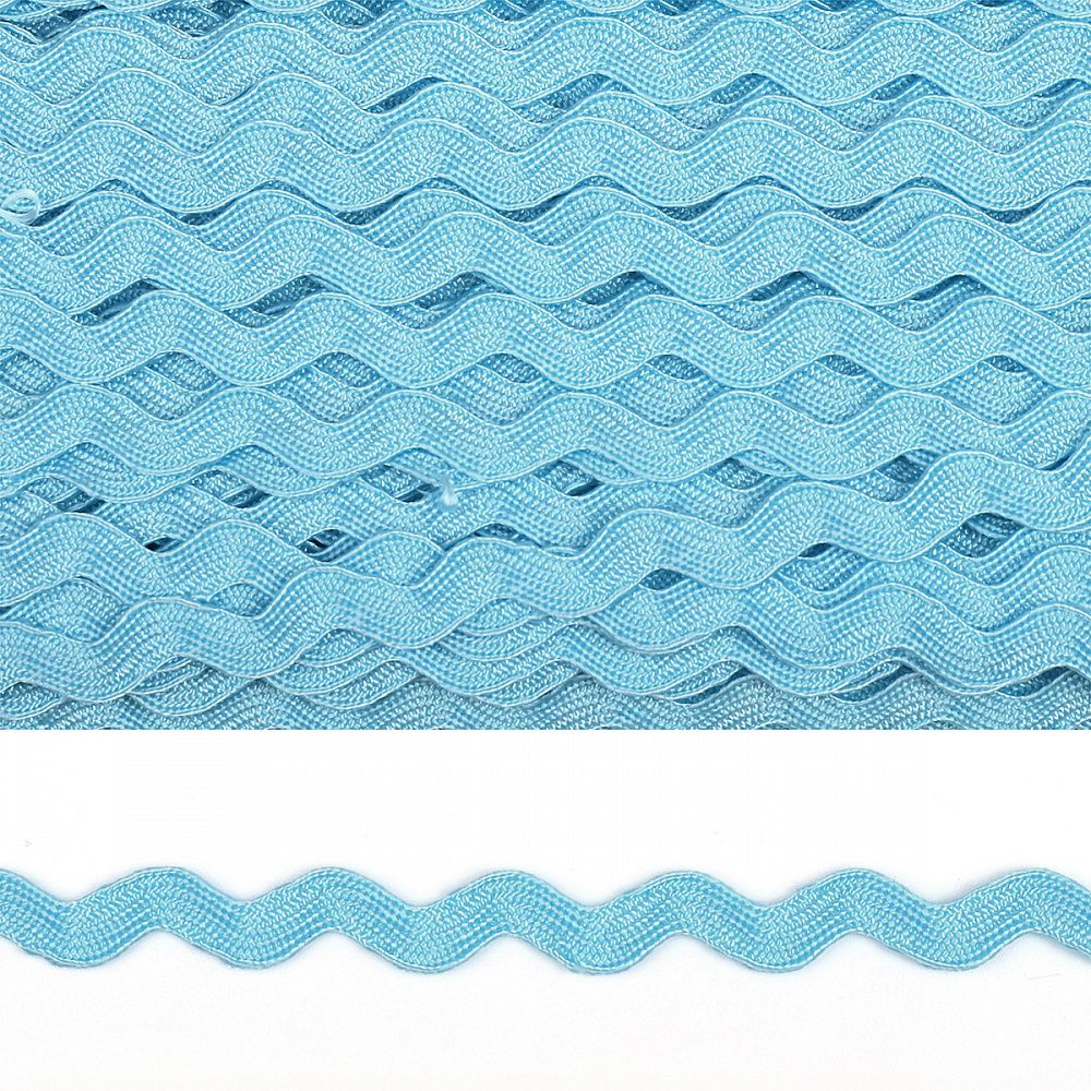 Тесьма вьюнчик 5 мм F203 голубой, уп.32,92м