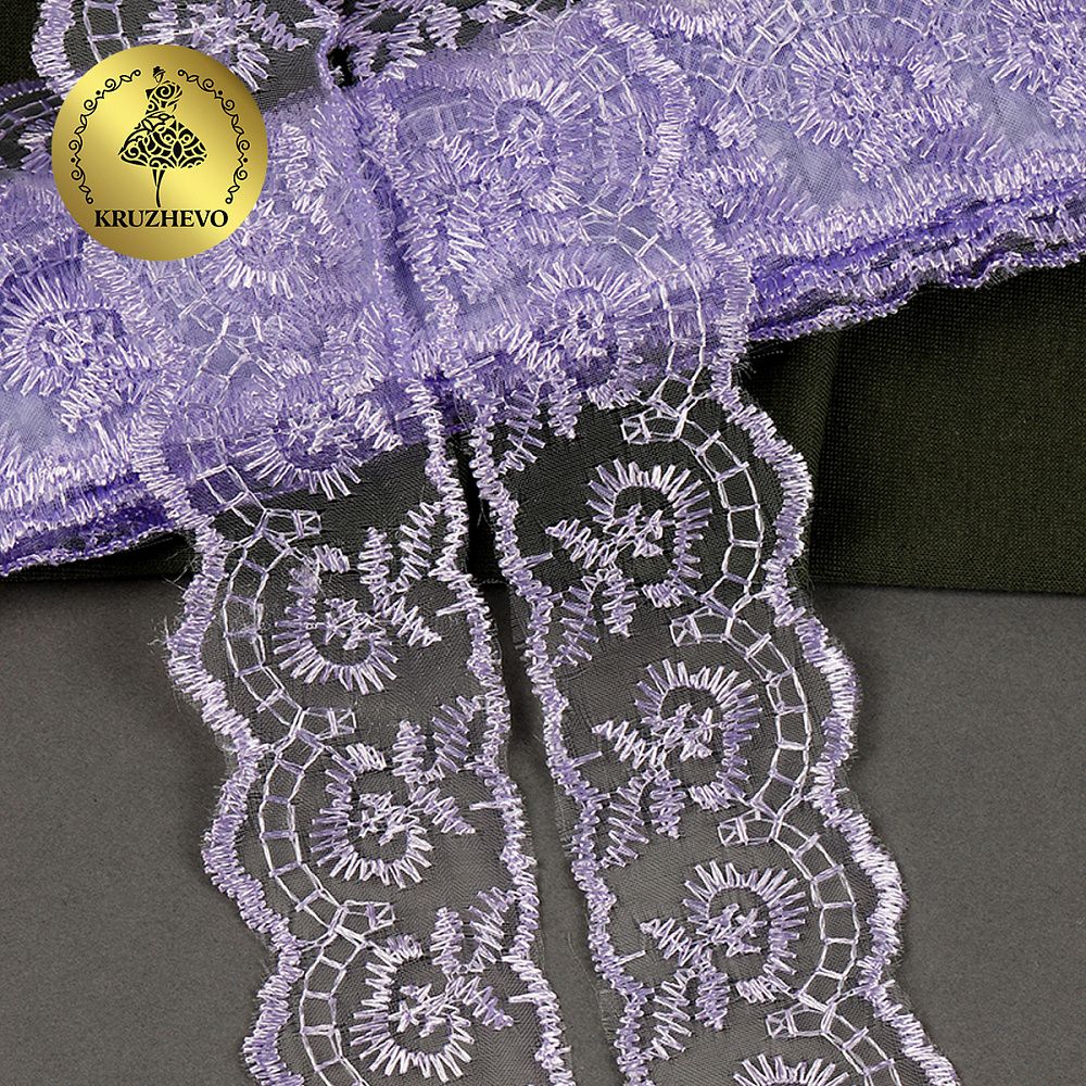 Кружево капроновое 45 мм / 9.14 м, TBS.30010 цв.021 (193) сиреневый, Kruzhevo