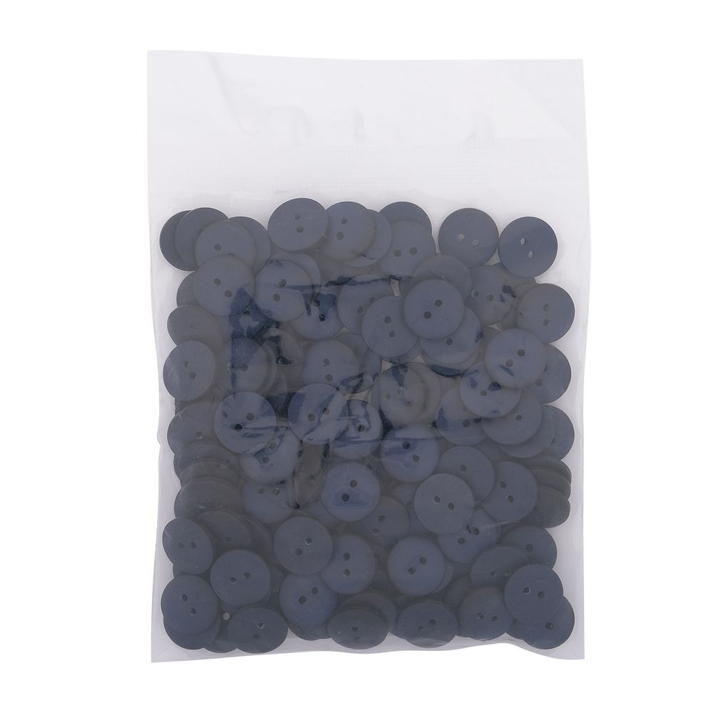 Пуговицы на 2 прокола 22L (14мм), пластик (col.22 темно-синий), CR-K18M, 144 шт