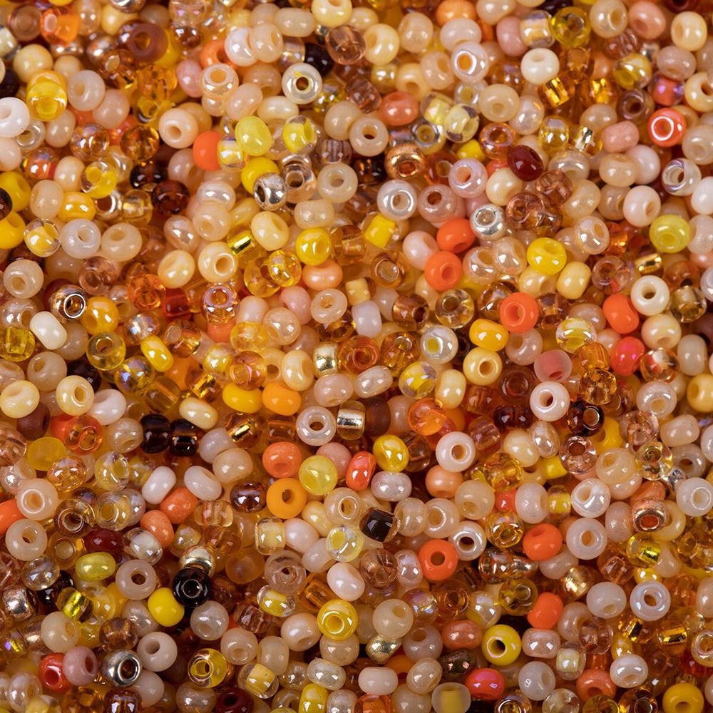 Набор бисера Preciosa ассорти 50 г, №002 св. желтый/желтый