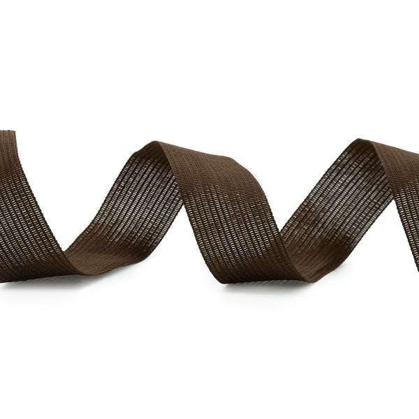 Тесьма (лента) окантовочная 24 мм / 100 метров, 3.8 г/м, 007 коричневый