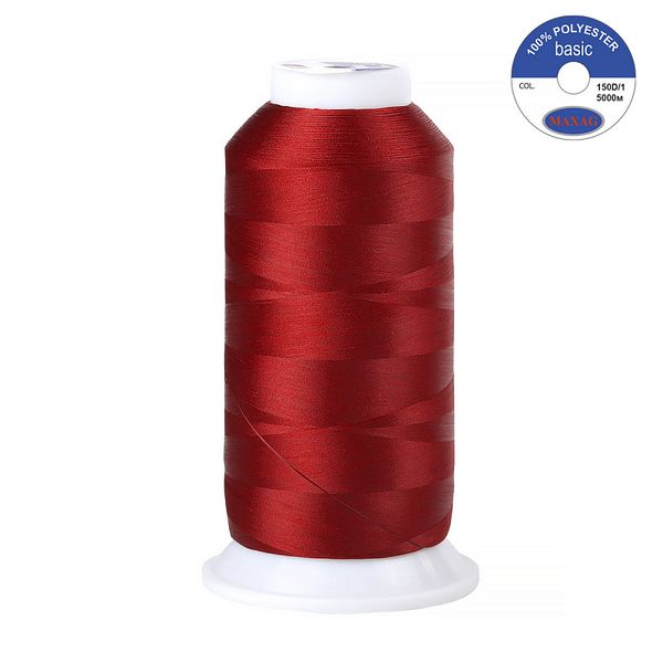 Нитки швейные текстурированные Max, 150D/1, 5000 м, 90г, 157 красный