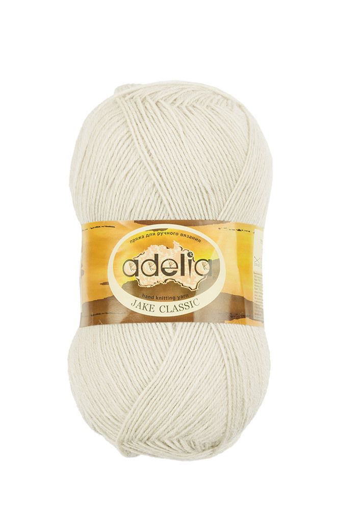 Пряжа Adelia Jake Classic / уп.5 мот. по 100г, 410м, 03 молочный