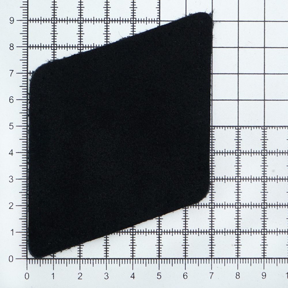 Заплатки пришивные из замши, ромб 8х11,2см с перфорацией, 2 шт, 100% кожа, 20 черный, 59125