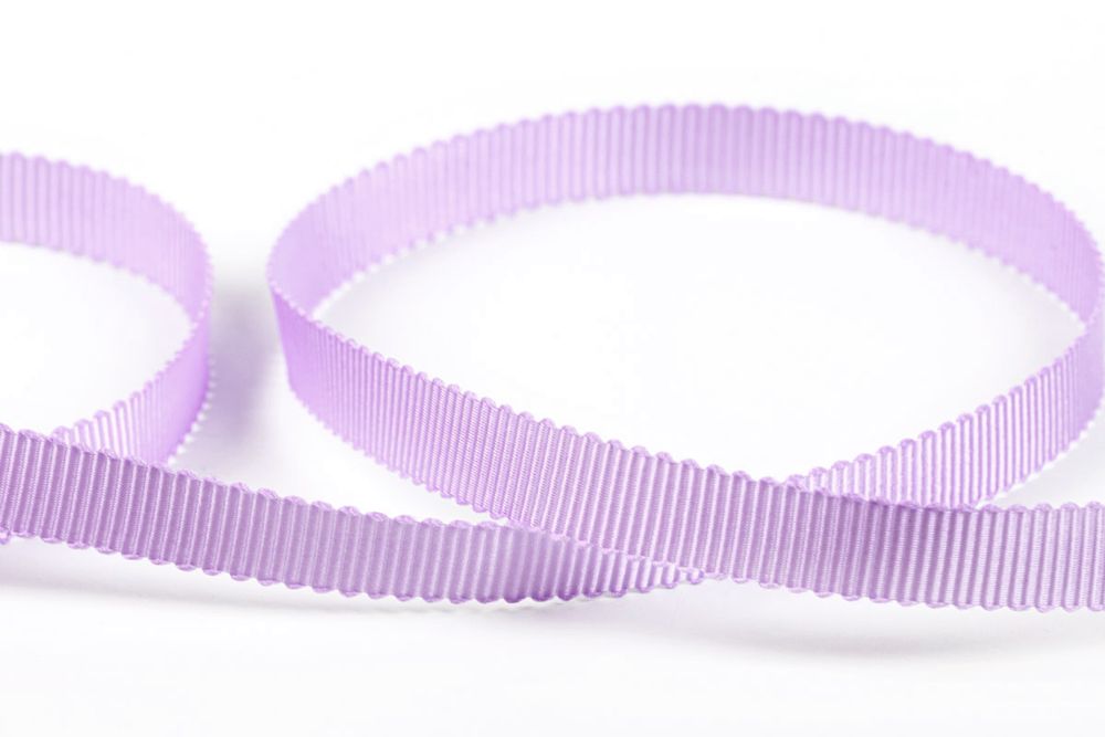 Лента репсовая (в рубчик) с зубчатым краем 10.0 мм / 25±1 метров, 430 св.сиреневый, Gamma PTGR-10