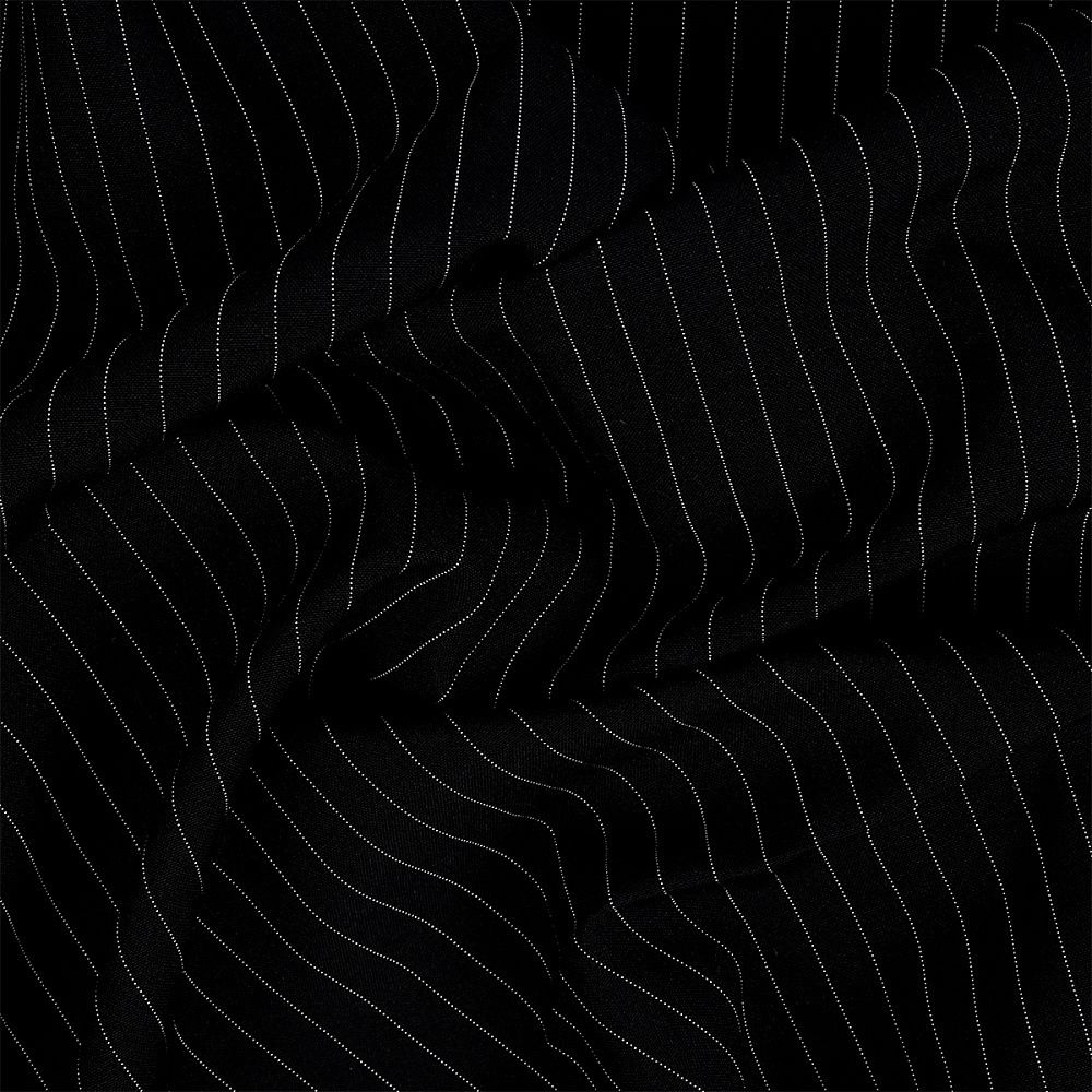 Габардин кач-во Фухуа 180 г/м², 150 см / 3 метра, в полоску, TBY.Gbf.st.24102.1.1.3, цв.01 черный