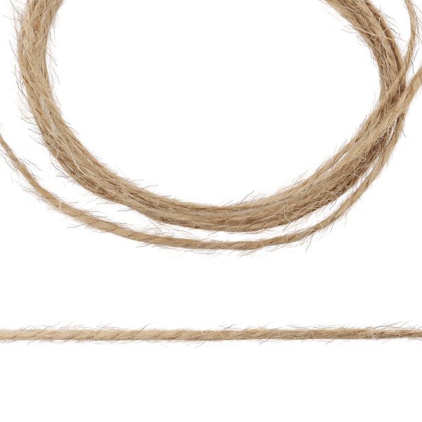 Шпагат джутовый 2-х ниточный ⌀0.6 мм, 100 м, 560 текс, кач. СВ, цв. натуральный, 76287