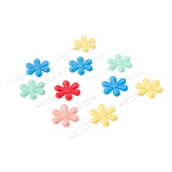 Нитковдеватель Цветок, пластик, 10 шт