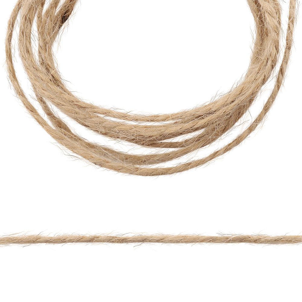 Шпагат джутовый 2-х ниточный ⌀1.12 мм, 446 м, 1120 текс, кач. СВ, 0.5 кг, цв. натуральный