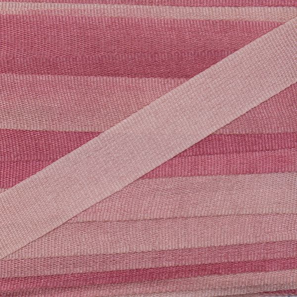 Лента (тесьма) шелковая 7.0 мм / 45.5±0.5 метров, M028 розовый/ бл. бордовый, Gamma SRM-7