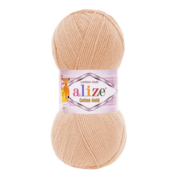 Пряжа Alize (Ализе) Cotton Gold / уп.5 мот. по 100 г, 330м, 964 абрикосовый крем