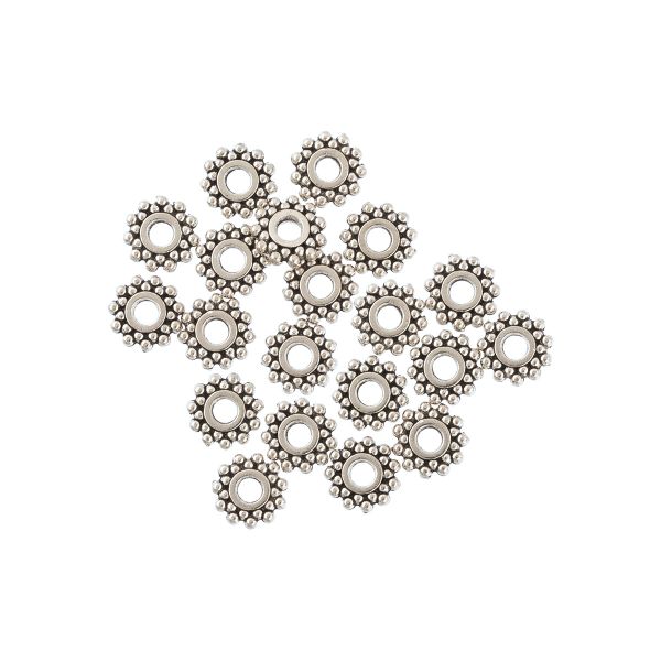 Рондели 9 мм, 20 шт, 01 под античное серебро, Zlatka MRR-07