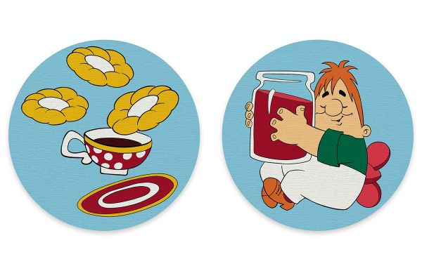 Картина по номерам Фрея, Союзмультфильм. Чаепитие с Карлсоном, на магните, 9х9 см