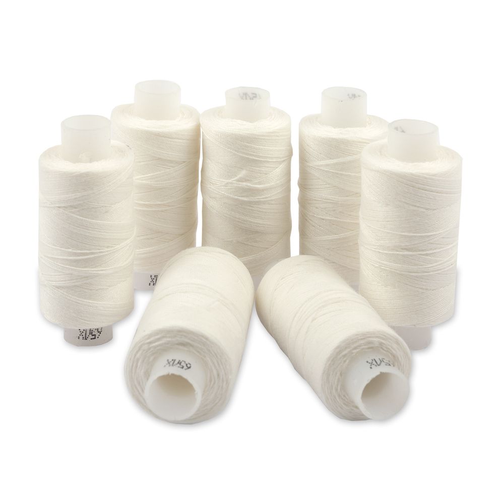 Нитки армированные ПНК им.Кирова 65ЛХ, бытовые, 200 м / 7 кат., 0101 белый