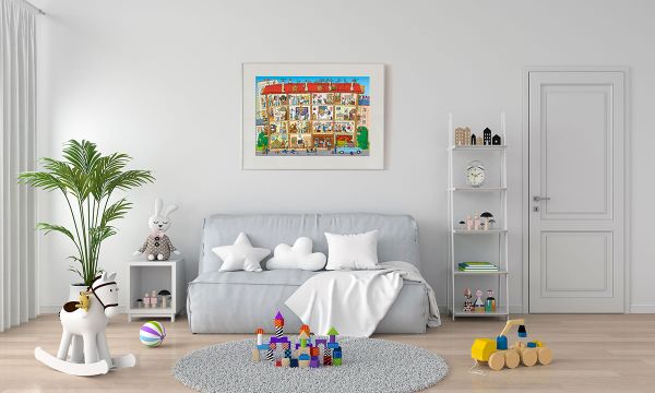 Пазл 2000 элементов, PZL-2000/31 Панельный дом и жители в нем, Фрея