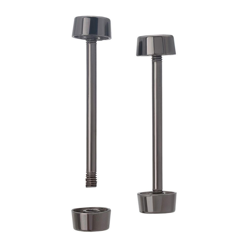 Шпилька для сумки 32/10 мм с таблеткой ⌀10 мм, металл, черный никель, 10 шт