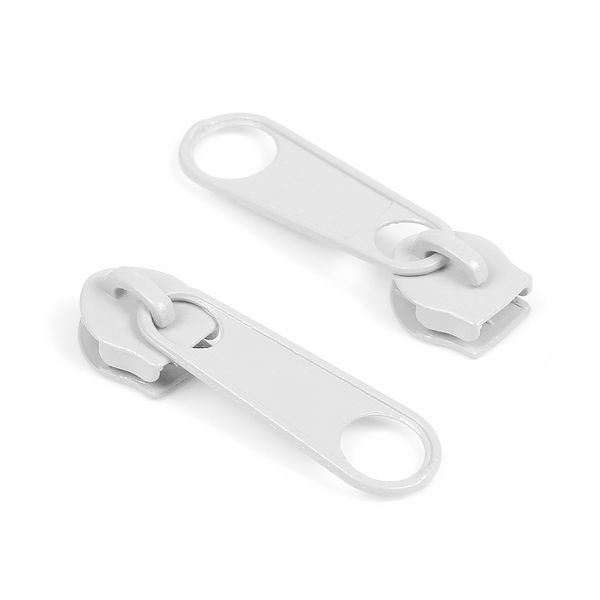 Слайдер (замок) для молнии спираль Т5 (5 мм), галантерейный замок, без стопора, 100 шт, 101 белый, Gamma