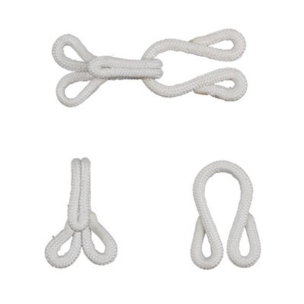 Крючок шубный обтяжной 15 мм, 10 шт, 01 белый, Gamma