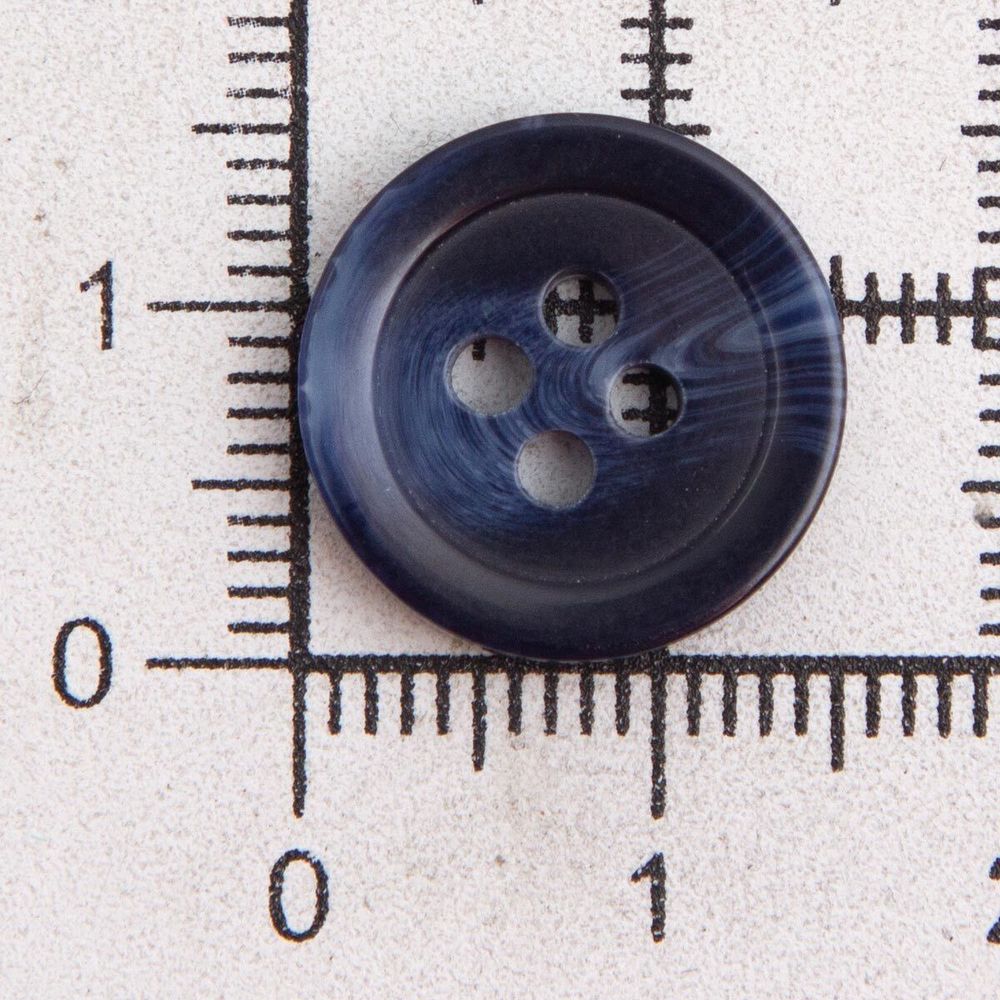 Пуговицы 4 прокола мужская костюмные 543294/4 24 (5422 синий/глянц.), 100 шт