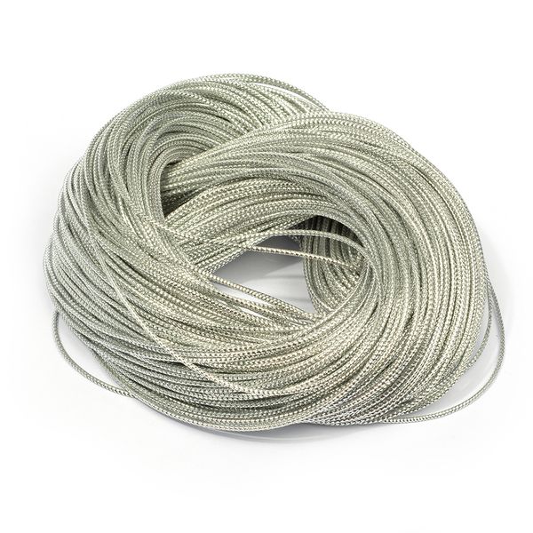 Шнур металлизированный ⌀2.0 мм / 100 метров, SHDM31 серебро