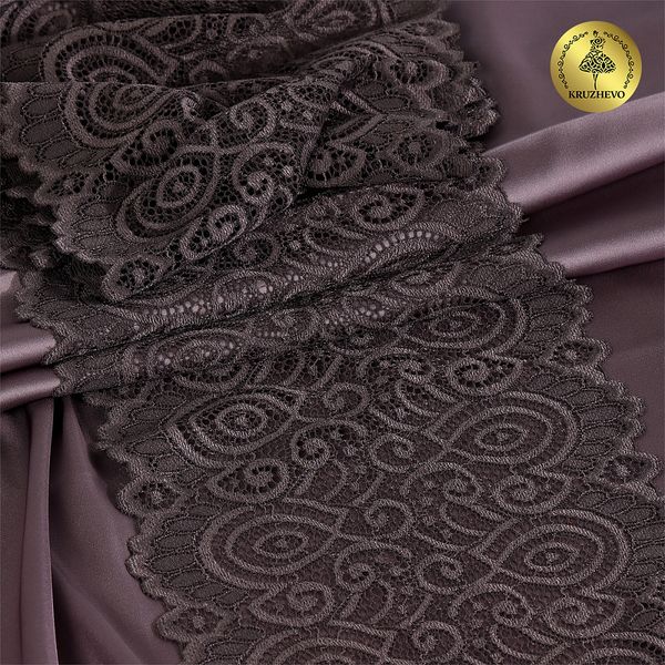 Кружево бельевое эластичное 180 мм / 3 метра, TBY.L1351, цв.3094 тауп