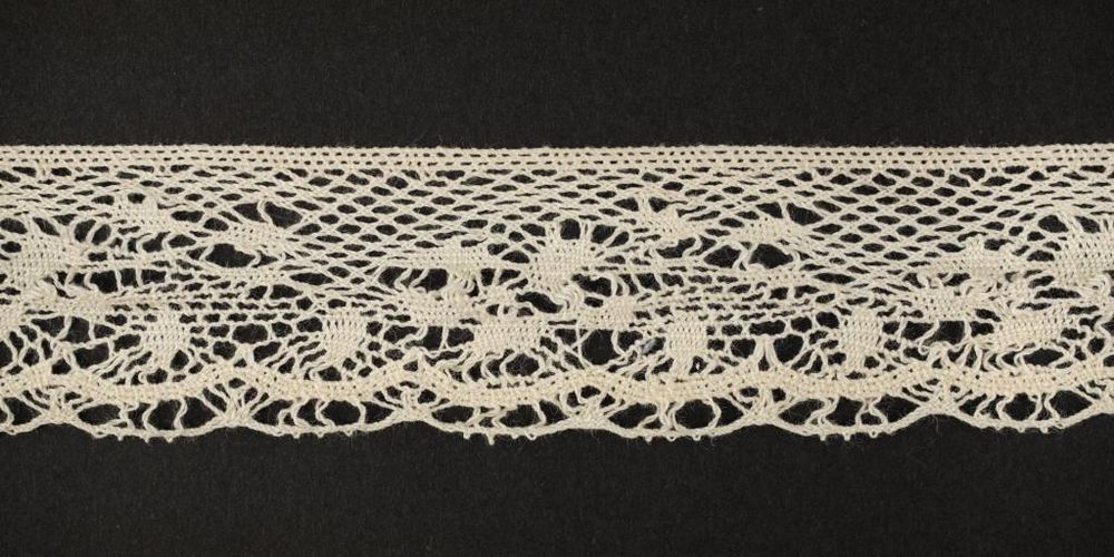 Кружево вязаное (тесьма) 27 мм, цв.натуральный, Alfa, 25 метров, AF-185-000