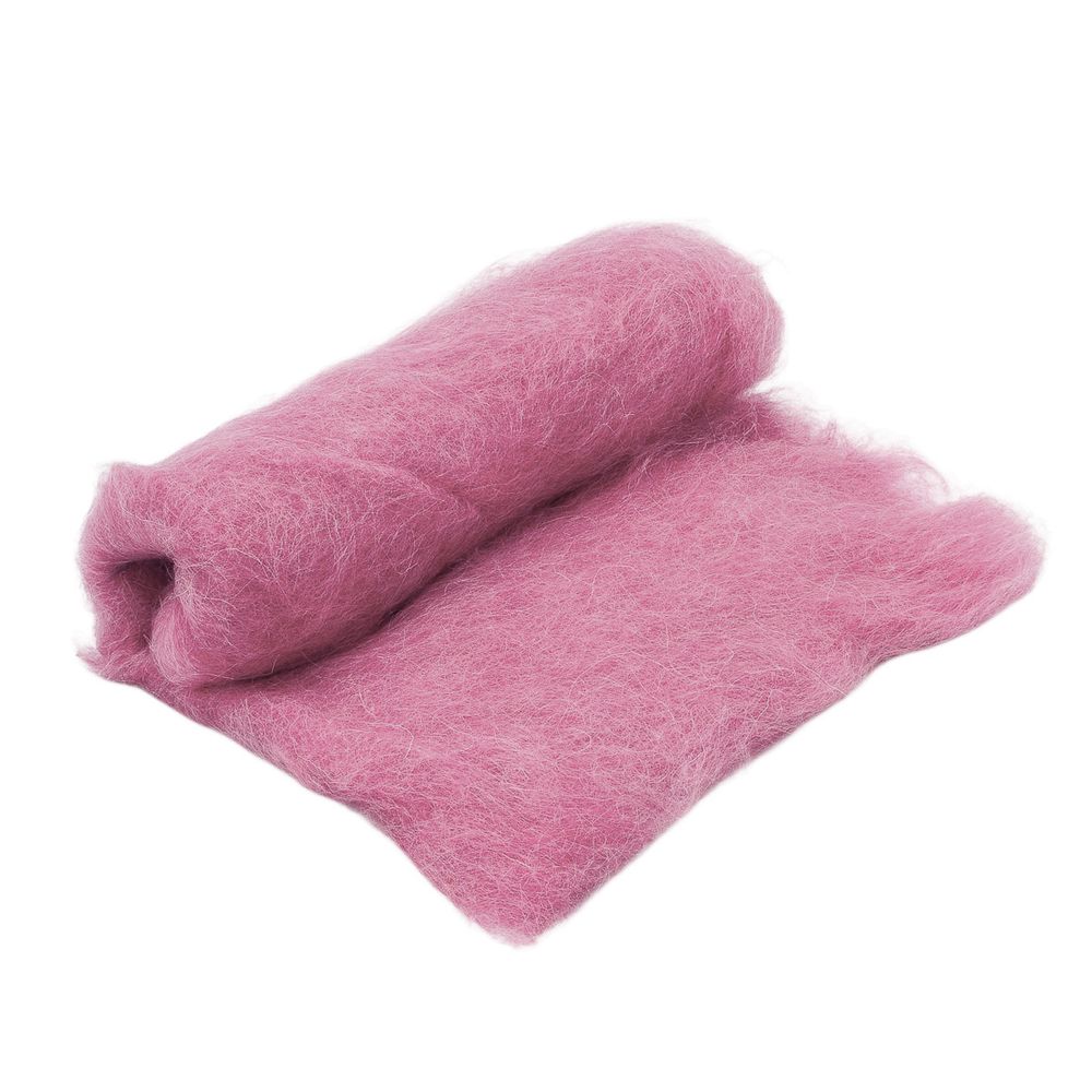 Шерсть для валяния Ангорка 100 г, Камтекс, 088 брусника