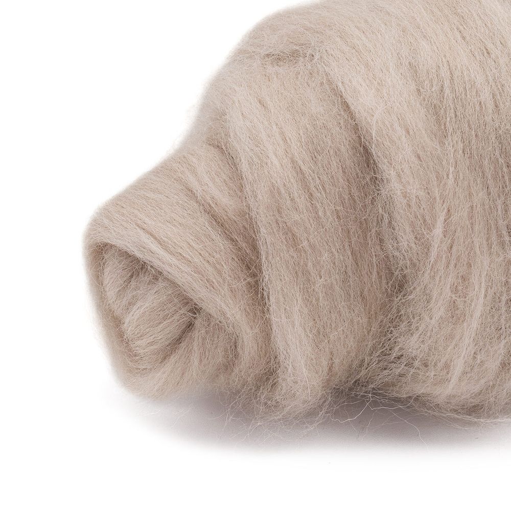 Шерсть для валяния полутонкая, 50 гр., Astra&Craft, 007 лен