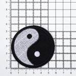 Термоаппликация инь и ян ⌀6 см, чёрно-белый, 10шт
