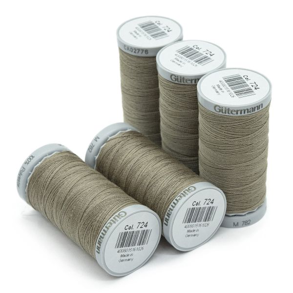 Нитки суперкрепкие Gutermann Extra Strong M782, 100м, 724 бледно серо-коричневый, 5 катушек