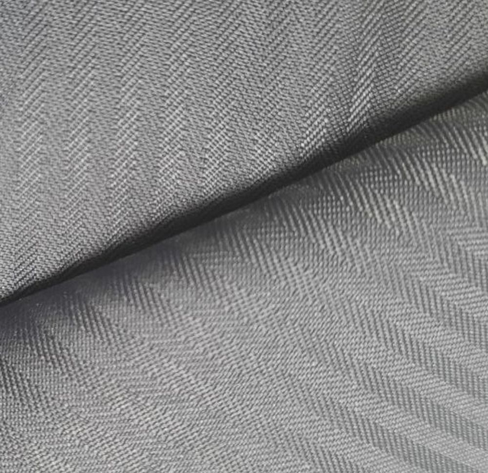Ткань карманная (карманка) 90 г/м², 150 см / 100 метров, серый рубчик, К1101