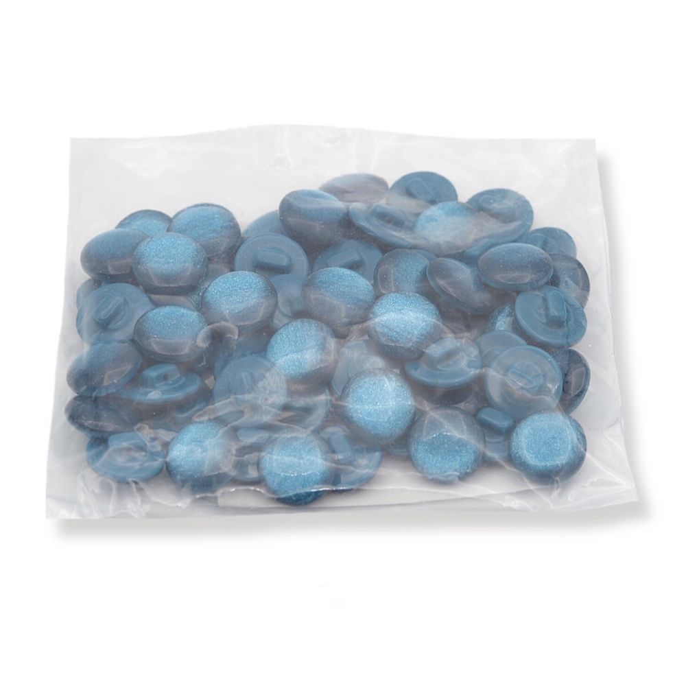 Пуговицы на ножке 22L (14мм), пластик (col.06 бирюзовый), 72 шт, CR P-45