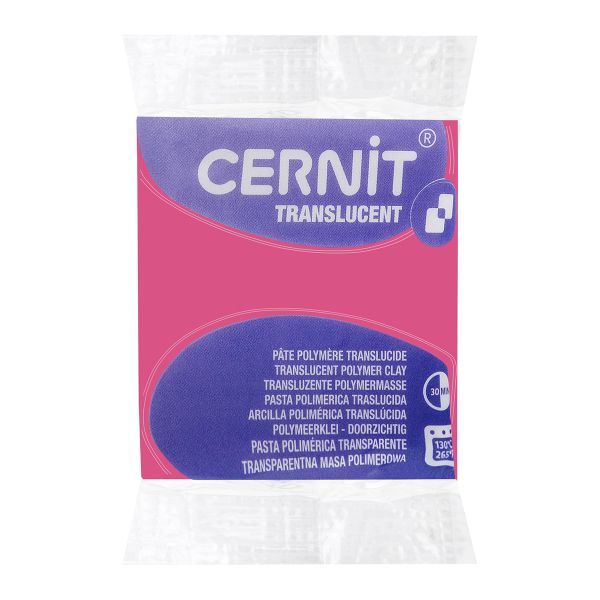 Полимерная глина запекаемая Cernit Translucent прозрачный, 56 г, 453 гранатовый