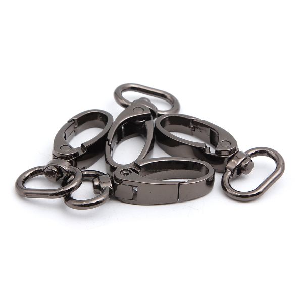 Карабин металл 15.0 мм (43х22 мм), чер.никель, ГУ12849, 4 шт