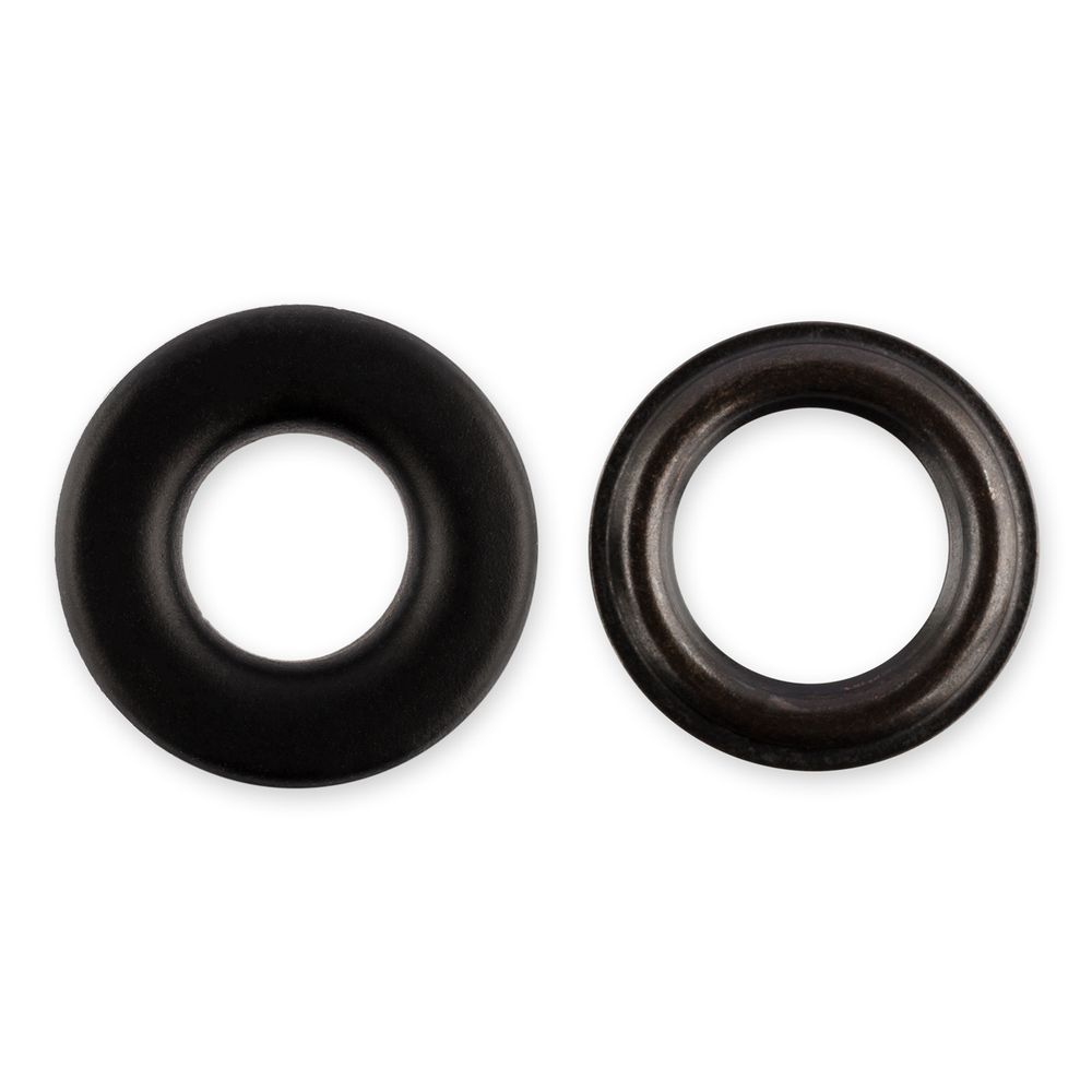 Люверсы металл ⌀_9.0 мм (внутр.), 1000±20 шт, чёрный, покрытие soft-touch, Gamma №24