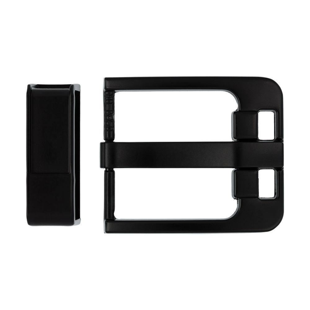 Пряжка ременная металл 40.0 мм (внешн. 50х55 мм), 1 шт, 13 матовый шлифованный черн.никель, Gamma GB 1666