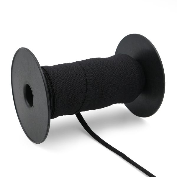 Резинка бельевая (бретелечная) матовая 8.0 мм / 50 метров, черный, (МL195.008)