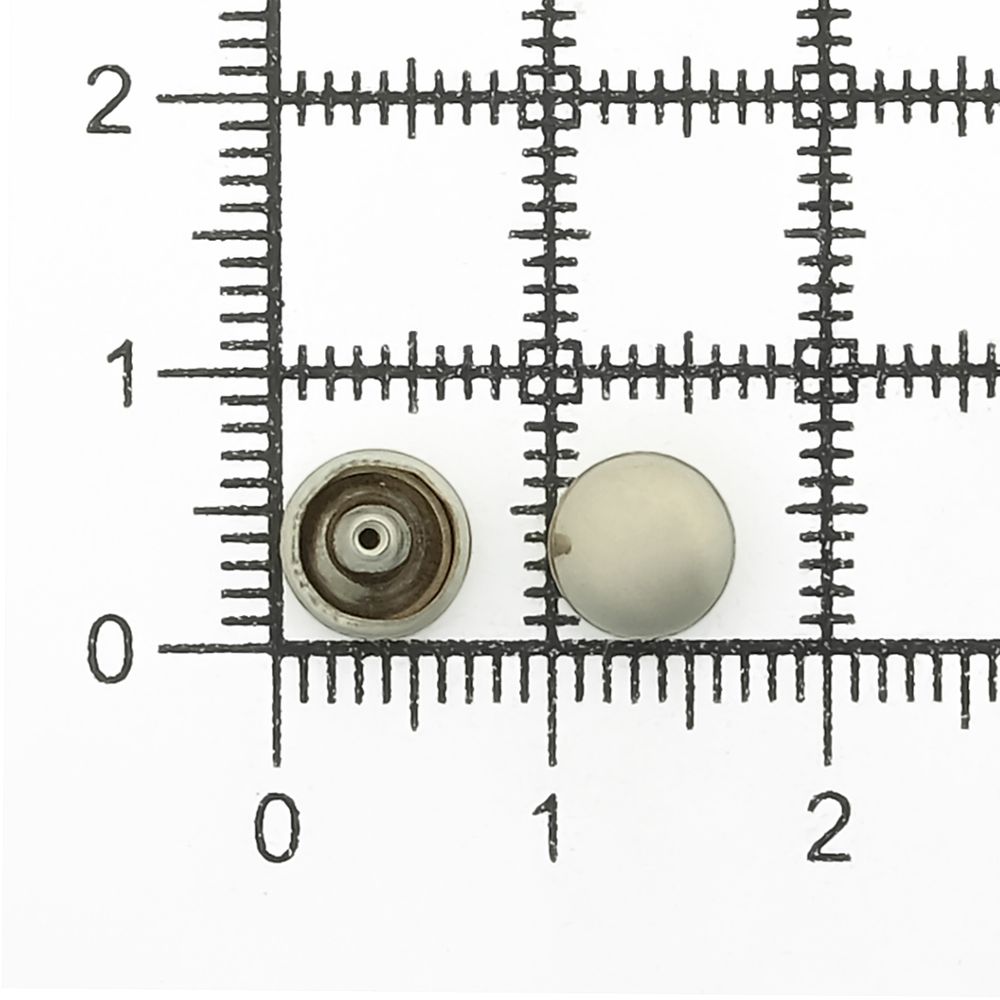 Хольнитены двухсторонние ⌀7 мм, h=6-7 мм, сталь, New Star №33, никель, уп≈2000 шт