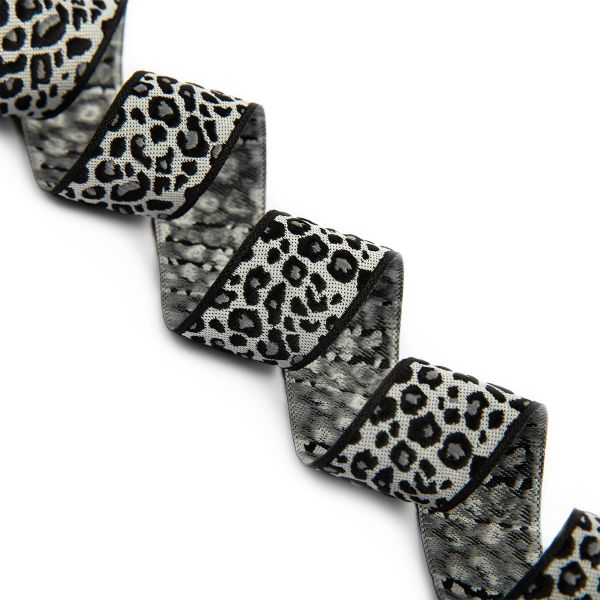 Лента (тесьма) жаккардовая 25.0 мм / 10±0.5 метров, серый, Gamma TRJ-96