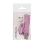 Бирка кожаная с кнопкой Hand Made 1,3х7см, уп.4 шт (сирень)