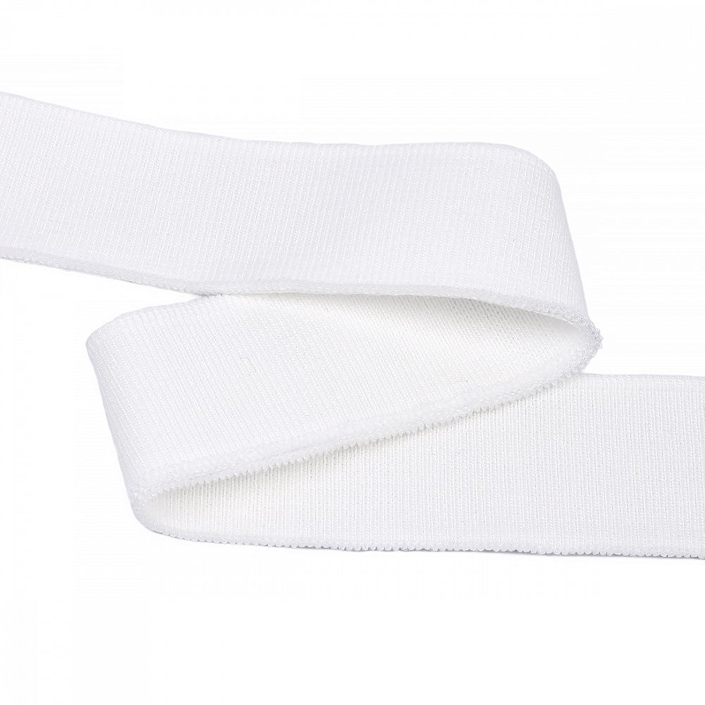 Подвяз (довяз) трикотажный 3.5х80 см, белый, 100% п/э, 5 штук