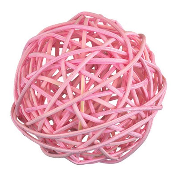 Шары декоративные из ротанга 9 см, 6 шт, №02 св. розовый, Blumentag BRF-9