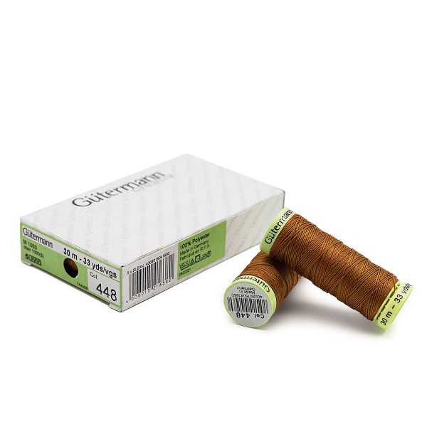 Нитки отделочные Gutermann Top Stitch, 30м, 448 шоколадная охра, 5 катушек