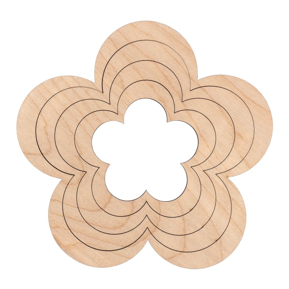 Заготовка из фанеры для эпоксидной смолы, 5 шт, Цветы, ВД-1151 Mr.Carving