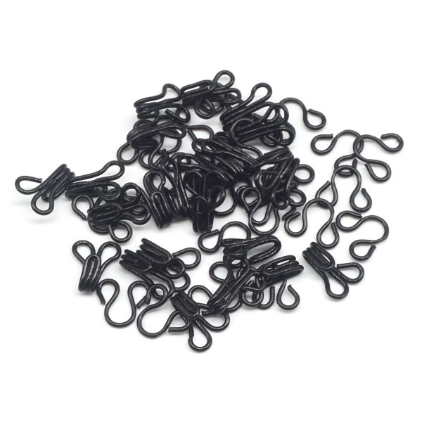 Крючки пришивные 15х8 мм, №2, 24 шт, оксид 0305-4001