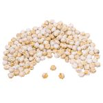 Бусины акрил 18.5х16.5х14 мм, 500 г, дымка, Кошачьи лапки, AD013 бело-коричневый, (7748712)7502 , Astra&Craft