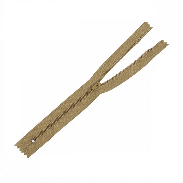 Молния спираль (витая) юбочная Т3 (3 мм) 1 зам., н/раз., 18 см, цв.F278 (268) песочный уп.50 шт, Mzip