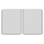 Тетрадь общая с пластиковой обложкой, 500 мкр, тиснение серебряной фольгой, A5+ 96 л. на гребне 65 г/м², белизна 100%, 4 шт, клетка, 000807 Золотая, Светоч ТЕТ96-001